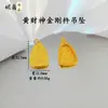 Novo Estilo Chinês Antigo Ouro de Areia Triângulo Amarelo Deus da Riqueza Pingente de Borla DIY Corrente de Suéter Tendência Nacional Acessório de Borla Vajra Pestle