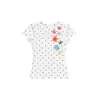 Camiseta de Manga Corta con Lunares Dopamina de Verano para Mujer con Diseño Floral Único, Cuello Redondo, Top Ajustado para Mujer