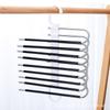 Estante para Pantalones, Perchero para Ropa, Armario Plegable de Acero Inoxidable, Pinza Multicapa sin Costuras para Pantalones, Tendedero Retráctil, Perchero para Almacenamiento de Pantalones