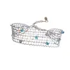 Pulseira redonda de pérolas com contas estilo francês, luxo leve, de alta qualidade, moderna e requintada, delicada e versátil, joia de nicho para mulheres