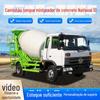 Caminhão-tanque de mistura de concreto, misturador de argamassa comercial de 3 a 5 metros quadrados para construção, caminhão de transporte de cimento com tração nas quatro rodas Dongfeng