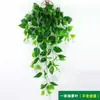 Enredaderas de Plantas Verdes Falsas para Decoración, Enredaderas de Flores Artificiales de Plástico para Sala de Estar Colgantes de Pared Interiores Cesta Colgante de Flores Árbol