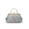 Bolso de Cadena Nuevo Estilo Chino Estilo Nacional 2026 Nuevo Bolso de Mano Verano Estilo Étnico Bolso de Hombro Floral Bolso Cruzado de Moda para Mujer