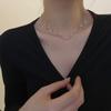 Collar de diseño de nicho Dongju con patrón de olas para Mujer, cadena simple de clavícula versátil para verano, nuevo estilo ins, collar