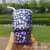 Vaso Mini para Sublimación de Licores de 3 oz Calcomanía de Agua Concentrada Italiana Taza de Café Estampado de Leopardo Vaso de Color Caramelo de Acero Inoxidable