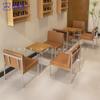 Cafetería Estilo Medieval Tienda de Té con Leche Sofá de Ocio Mesa de Café Celebridad de Internet Postre Horneado Tienda de Bebidas Frías Mesas y Sillas de Acero Inoxidable
