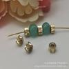 Joyería DIY. Cuentas espaciadoras redondas de latón originales en bruto de 5 mm. Separador latón. Lingote de cobre. Cuentas espaciadoras de flores por lote