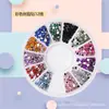 Suprimentos para Nail Art Caixa com 12 Compartimentos Decorações Strass Pérolas Strass Prateados de Fundo Plano Atacado