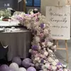 Flores de Mesa em Cascata, Decorações de Casamento com Rosas, Arranjos de Hotel, Exposição de Aniversário, Decoração de Janela, Flores Artificiais