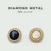 Botões Metálicos Olho de Gato Cravejados de Diamantes para Blazers Femininos, Botões Decorativos para Suéteres e Casacos, Botões de Pelo Exquisitos e Elegantes