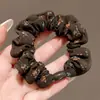Goma para el pelo satinada floral Maillard para mujer, alta elasticidad, liga para el pelo duradera que no daña el cabello, accesorio elástico para el pelo