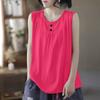 Chaleco Superior de Color Sólido sin Mangas con Múltiples Opciones de Color, Tirantes Anchos, Nuevo Chaleco de Verano para Ropa Exterior, Tallas Grandes para Mujer