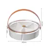 Mesa de Centro para Sala de Estar Caixa de Doces Caixa de Lanches de Luxo Leve Caixa de Frutas Transparente Portátil Simples Prato de Frutas Secas Simples Moderno Dividido