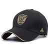 Gorra de béisbol rígida de otoño e invierno para hombre y mujer, con lengüeta de pato, de algodón, con bordado de hilo dorado y letra H, parasol, directa de fábrica