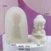 Pequeno Buda Tathagata Molde de Silicone DIY Vela de Aromaterapia Artesanal Enfeites de Gesso Buda Estéreo Molde de Doces Dobrável