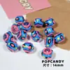 Cuentas Pintadas a Mano, Cuentas Redondas con Estampado de Leopardo Glaseado, Pulseras de Cuentas Coloridas para DIY, Cadenas para Teléfono Móvil, Collares, Joyería, Accesorios Hechos a Mano