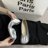Sapatos Suaves de Brisa Noturna com Solado Plano para Mulheres, Sapatos com Solado Macio Que Não Cansam os Pés, Sapatos Tipo Colher de Feijão Verde