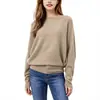 Bestseller Transfronterizo Europeo y Americano Top de Punto de Manga Murciélago Holgada Perezosa de un Hombro Comercio Exterior Suéter Nuevo Estilo Primavera Otoño Mujer