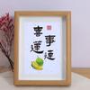 Quan Li a Escritorio Inspirador 8 pulgadas A4 Adornos Decorativos Hogar Zapatero Madera Maciza Texturizado Marco de Fotos Pequeños Adornos Auspiciosos