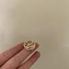 Anillo elegante exquisito de doble capa con esmalte de gota para mujer, diseño nicho de lujo ligero, apilado con anillo para el dedo índice, moda combinable, anillo de traje