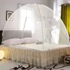 Mosquiteiro de Iurta Mongol sem Instalação para Uso Doméstico, Mosquiteiro de Porta Dupla para Quarto, Dormitório Estudantil, Cama Infantil Anti-Queda