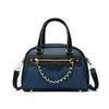 Bolso de Bowling de Cuero Genuino para Mujer 2025 Nuevo Bolso Boston Moda para Mujer Cadena Cara Sonriente Bolso de Hombro Bolso Almohada de Mano