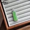 Estilo chino tradicional, alta calidad, verde imperial, colgante de ágata verde natural de alta transparencia, diseño unisex, accesorio versátil