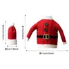 Decoraciones navideñas transfronterizas: Funda sin rostro de Rudolph para botella de vino, funda de punto a rayas de Santa para botella de vino, decoración de mesa