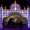 Lámpara con forma de puerta para festival de luz internacional, resistente al agua y con garantía, lámpara con forma de arco de castillo, lámpara decorativa de túnel del tiempo.