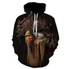 Roupa Masculina Outono e Inverno Jogo Mito Negro: Wukong Series Peripheral 3D Digital Printing Masculino com capuz