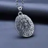 Prata de lei S925 personalizada estilo Dragão do zodíaco Seiko prata tailandesa pingente redondo desgastado colar joias de Dragão homens e mulheres Atacado