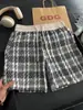 Pantalones Cortos a Cuadros Estilo Chanel para Hombre del Fabricante Original, Nueva Marca de Moda Americana de Verano, Ajuste Holgado de Moda con un Toque de Alta Gama para Adolescentes