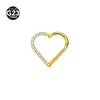 Explotaciones transfronterizas Anillo de nariz con forma de corazón de titanio G23 Clavo de oreja Personalidad europea y americana Perforación corporal Pendientes de nariz sin costuras