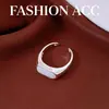 Anillo Ovalado Abierto Electrochapado en Oro Real de 18K Anillo para Dedo Índice Retro Vintage Joyería Simple Versátil para Mujeres
