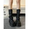 Botines de Tobillo con Estilo Francés para Aumentar la Altura, Ligeros y Elegantes, Botas Nuevas para Mujer con Suela Gruesa, Otoño 2023