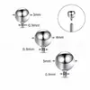 Aleación de Titanio F136 Punta Cónica Redonda con Punta Aguda Rosca Externa Rosca Interna Tornillo Interno Tornillo Externo Punta de Diablo Punta Aguda Accesorios Joyería Cabeza