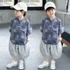 Conjunto de Camisa Floral Estilo Old Money para Meninos 2026 Verão Novo Cool Boy Estilo Coreano Manga Curta Roupa de Verão Infantil