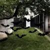 Murciélago de Halloween horror Fantasma colgante decoración de fiesta suministros adornos de murciélago interior y exterior patio inserción de tarjeta