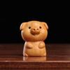 Golden Sandalwood Nova Edição Zodíaco Alça Bonito Desktop Tigre Rato Coelho Presente Carro Chaveiro Wen Play Exposição