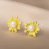 Brincos de pérolas de água doce sem sementes naturais 925 brincos simples de agulha de prata pequena e fresca para levantar as orelhas joias de orelha combinando para mulheres