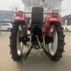 Tractor Pequeño de Cuatro Ruedas Monocilíndrico de 25 Caballos de Fuerza con Llantas Agrícolas para Trasplante en Invernadero, Aspersión y Rotocultivo, con Distancia entre Ejes Alta que No Aplasta las Plantas