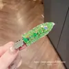 Pinzas para el cabello de pedrería brillante de lujo estilo coreano Dongdaemun Primavera 2026 para mujer, Colección de accesorios para el cabello de la frente