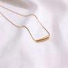 Cadena de clavícula elegante de acero de titanio cuadrado plateado para mujer, collar de nuevo estilo, accesorios de marca de moda, estilo sencillo y frío, accesorios Spice Girl