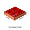 Plato de vajilla Jiugongge de madera de bambú creativo, plato de rejilla para plato de restaurante de olla caliente, bandeja, plato para barbacoa, fuente, caja de madera