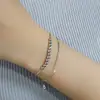 Pulseira de Contas Redondas Estilo Europeu e Americano, Nova Pulseira de Contas Simples de Camada Dupla Versátil para Estudantes e Namoradas, Comércio Transfronteiriço