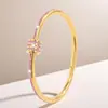 Pulsera de Acero Inoxidable para Mujer, Pulsera de Diamante que no se decolora, Exquisita Pulsera de Acero de Titanio de Alta Gama para Niña con Cintura Pequeña