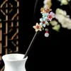 Horquilla Antigua de Imitación de Sándalo de Alta Calidad Broche Elegante para el Cabello Borla de Madera Accesorios para el Cabello Paso a Paso Hanfu Cheongsam