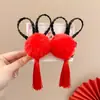 Acessórios de Cabelo Tradicionais de Ano Novo para Meninas, Presilhas de Cabelo com Laço Estilo Chinês Hanfu, Grampos de Cabelo Ano do Bode para Bebês Venda por Atacado