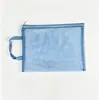 Bolsa de Documentos Portátil de Malha Dupla A4 Morandi Bolsa de Documentos de Papel de Teste Transparente A5 Bolsa para Matéria Bolsa para Lápis A6 Bolsa com Zíper