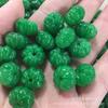 Esmeralda Esculpida à Mão Verde Completo Verde Seco Jade Verde Jadeíta Tridimensional Contas de Abóbora Acessórios para Joias DIY Pulseira de Contas de Buda